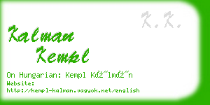 kalman kempl business card